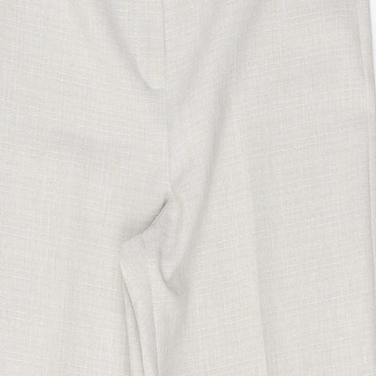 Womens UK Size 10 Marks and Spencer Regular Fit Dress Pants Beige Trousers