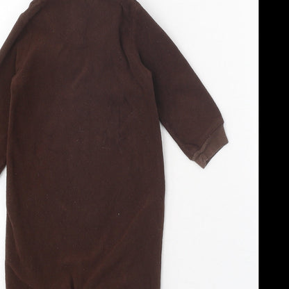 Carter's Brown Geometric 100% Cotton Romper One-Piece Size 12 Months Snap