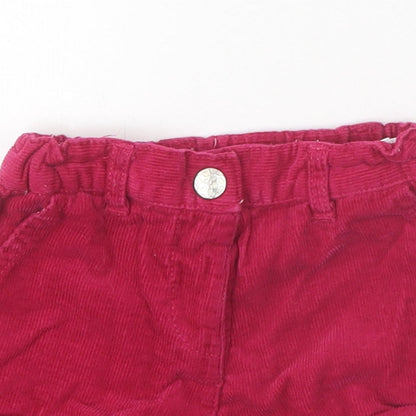 Young Dimension Girls Pink 100% Cotton Cropped Trousers Size 12-18 Months Snap