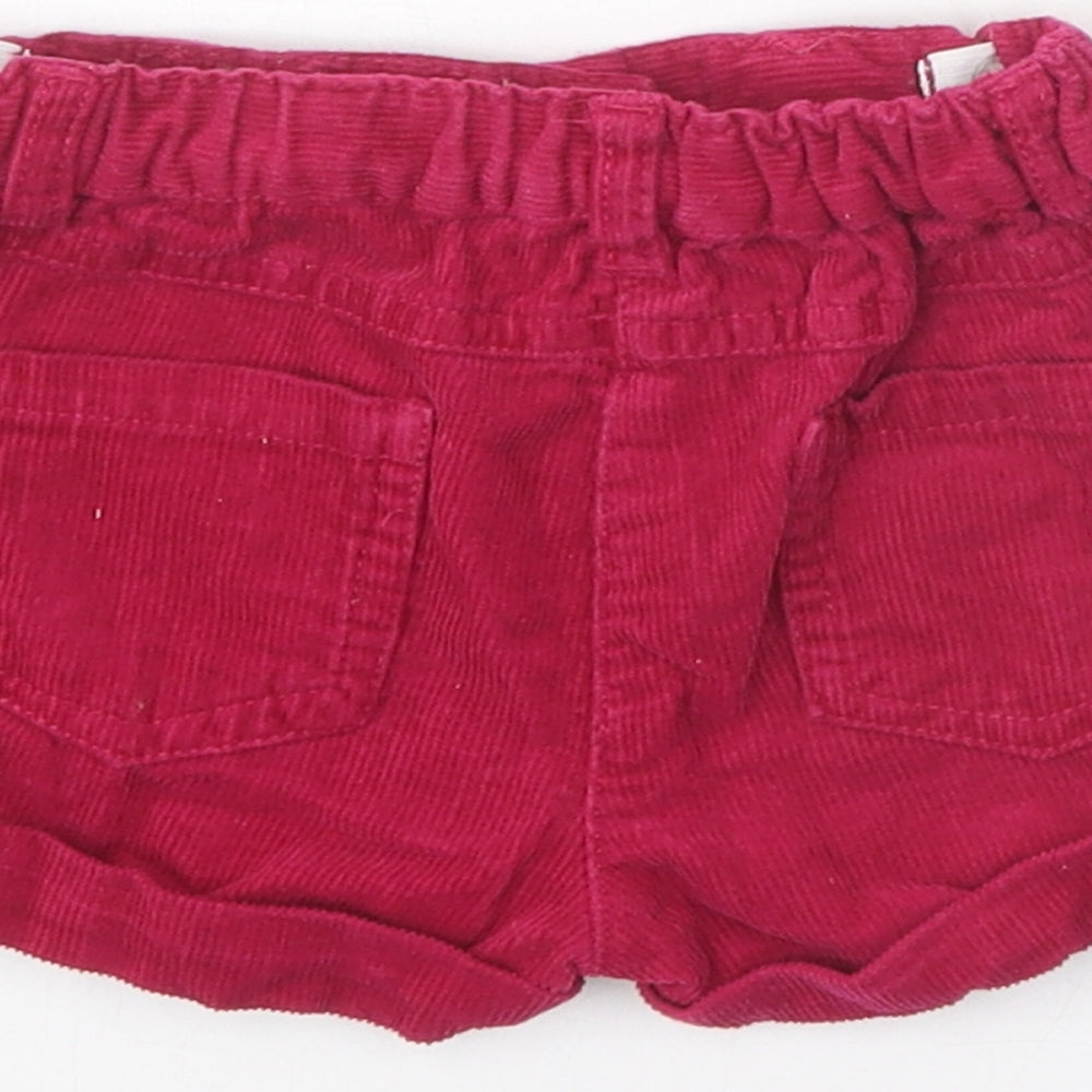 Young Dimension Girls Pink 100% Cotton Cropped Trousers Size 12-18 Months Snap