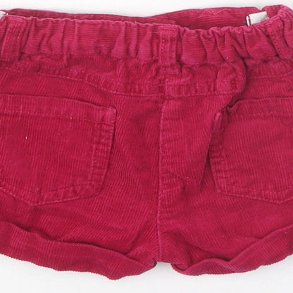 Young Dimension Girls Pink 100% Cotton Cropped Trousers Size 12-18 Months Snap
