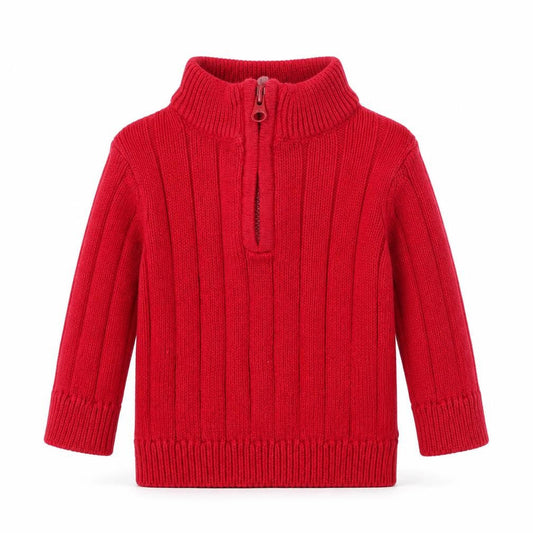 Greendog Baby Red 100% Cotton Pullover Jumper Size 3-6 Months Zip
