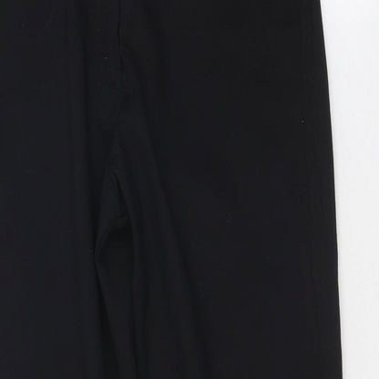 Cloi Womens Black Nylon Trousers Size 14 Regular Zip