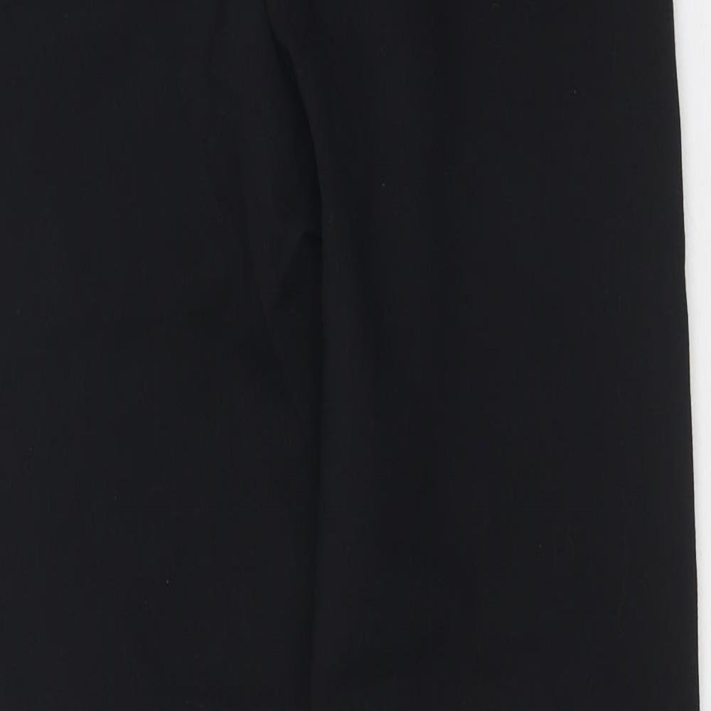 Cloi Womens Black Nylon Trousers Size 14 Regular Zip