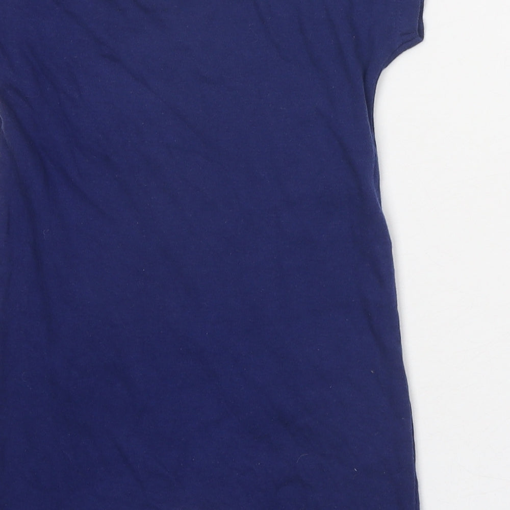 Mini Club Blue 100% Cotton Romper One-Piece Size 9-12 Months Snap