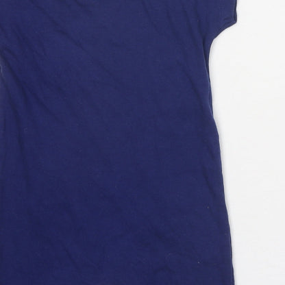 Mini Club Blue 100% Cotton Romper One-Piece Size 9-12 Months Snap