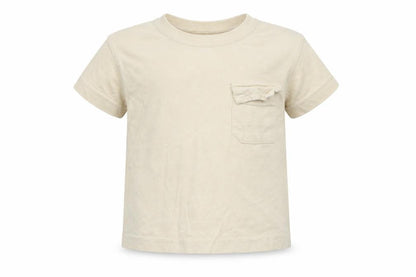 George Baby Beige 100% Cotton Basic T-Shirt Size 12-18 Months Round Neck Pullover