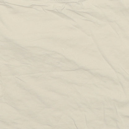 George Baby Beige 100% Cotton Basic T-Shirt Size 12-18 Months Round Neck Pullover