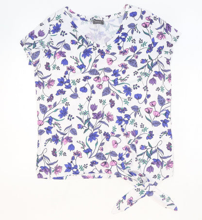 Womens UK Size XS Yessica White Basic T-Shirt