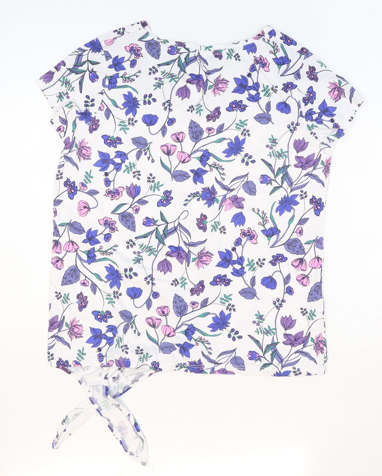 Womens UK Size XS Yessica White Basic T-Shirt