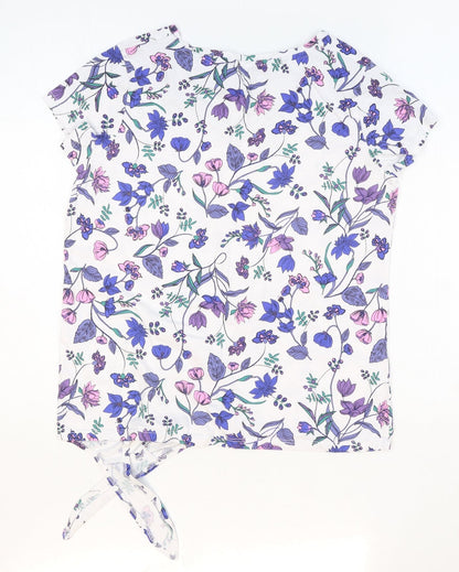 Womens UK Size XS Yessica White Basic T-Shirt