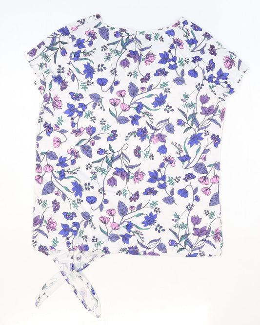 Womens UK Size XS Yessica White Basic T-Shirt