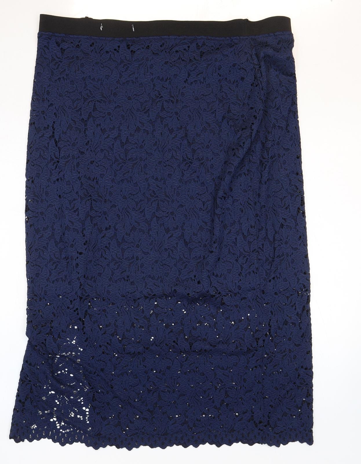 find. Womens Blue Geometric Polyamide Straight & Pencil Skirt Size 2XL