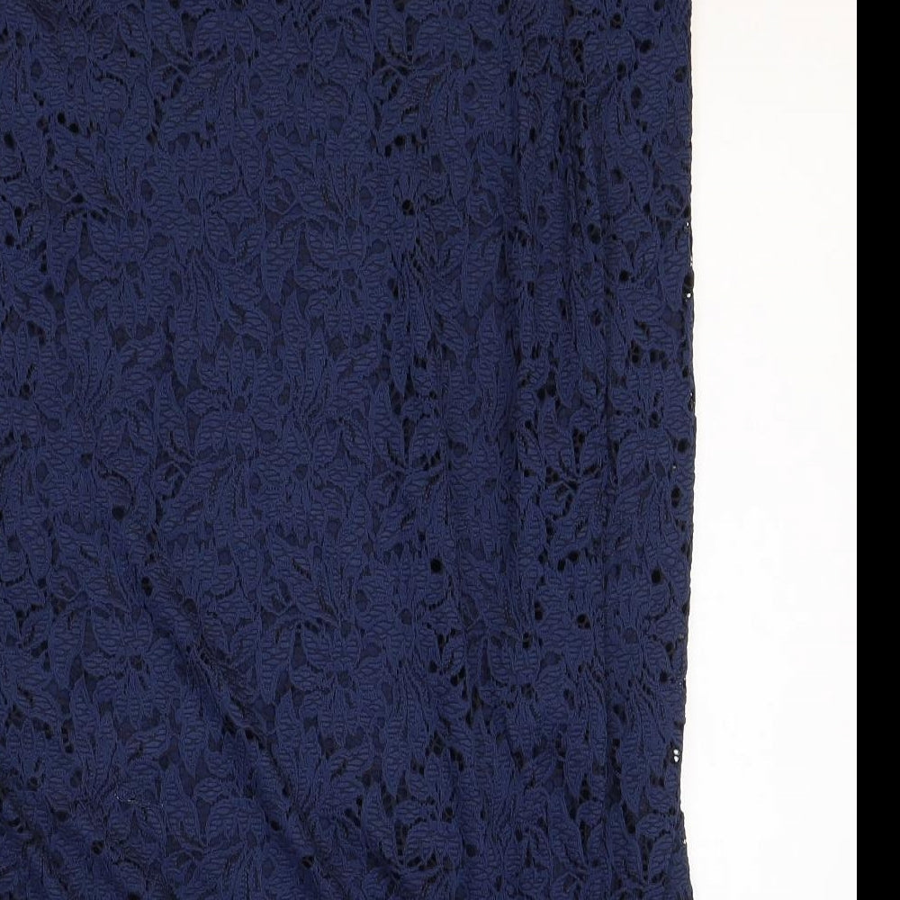 find. Womens Blue Geometric Polyamide Straight & Pencil Skirt Size 2XL