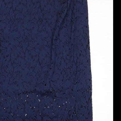 find. Womens Blue Geometric Polyamide Straight & Pencil Skirt Size 2XL