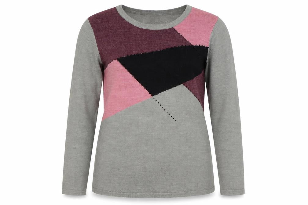Womens UK Size M Anna Rose Grey Pullover Jumper