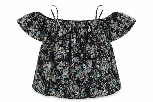 Womens UK Size 10 Atmosphere Black Cropped Blouse