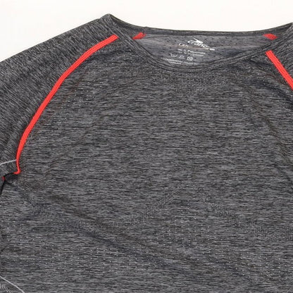 Crane Womens Grey Polyamide Basic T-Shirt Size 16 Round Neck Pullover