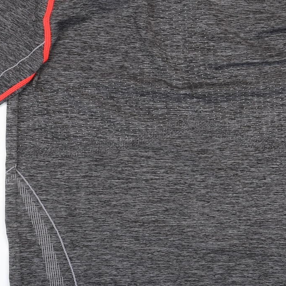 Crane Womens Grey Polyamide Basic T-Shirt Size 16 Round Neck Pullover