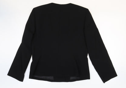 Kasper Womens Black Polyester Jacket Suit Jacket Size 10 - Sequin