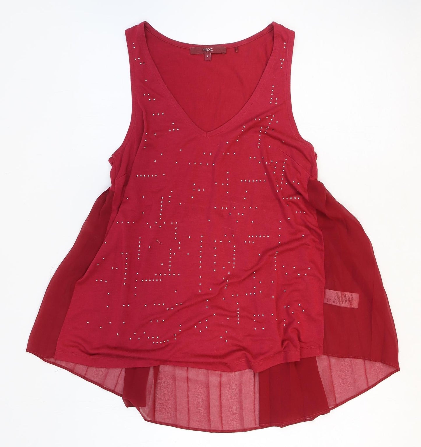 Womens UK Size 8 NEXT Pink Basic Tank