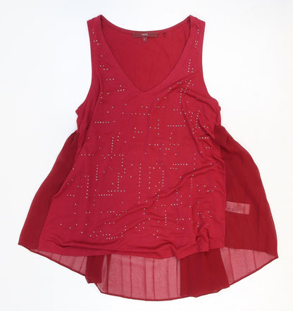 Womens UK Size 8 NEXT Pink Basic Tank