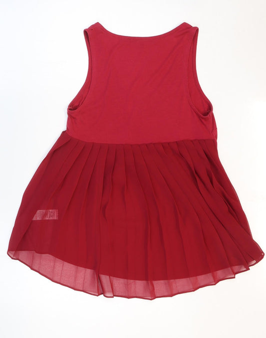 Womens UK Size 8 NEXT Pink Basic Tank