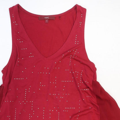 Womens UK Size 8 NEXT Pink Basic Tank