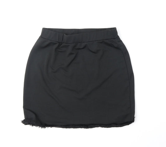 SheIn Womens Black Polyester Mini Skirt Size L
