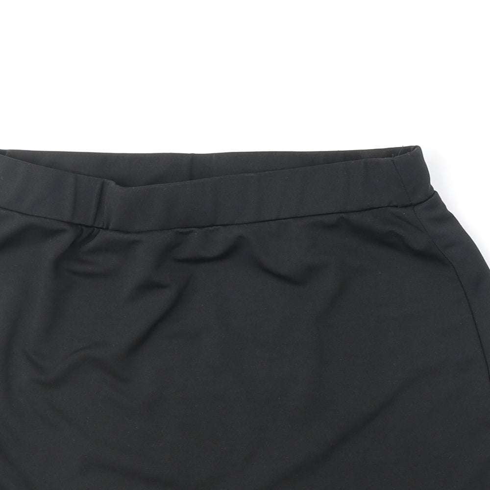 SheIn Womens Black Polyester Mini Skirt Size L