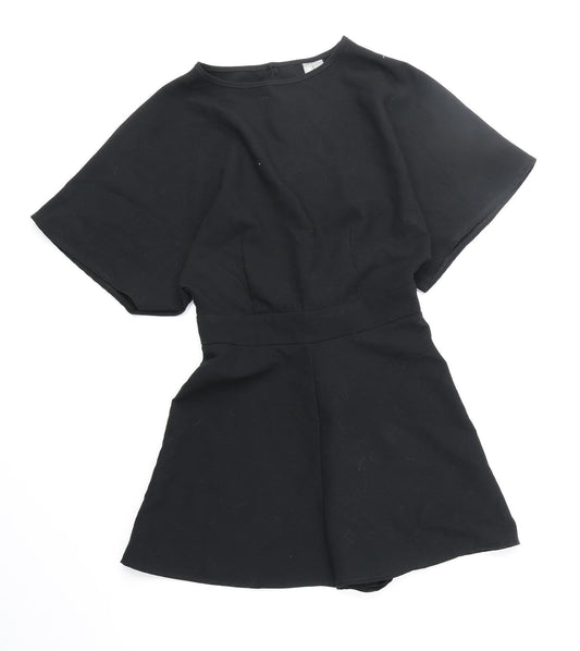 Womens UK Size 6 ASOS One-Piece Black Playsuit