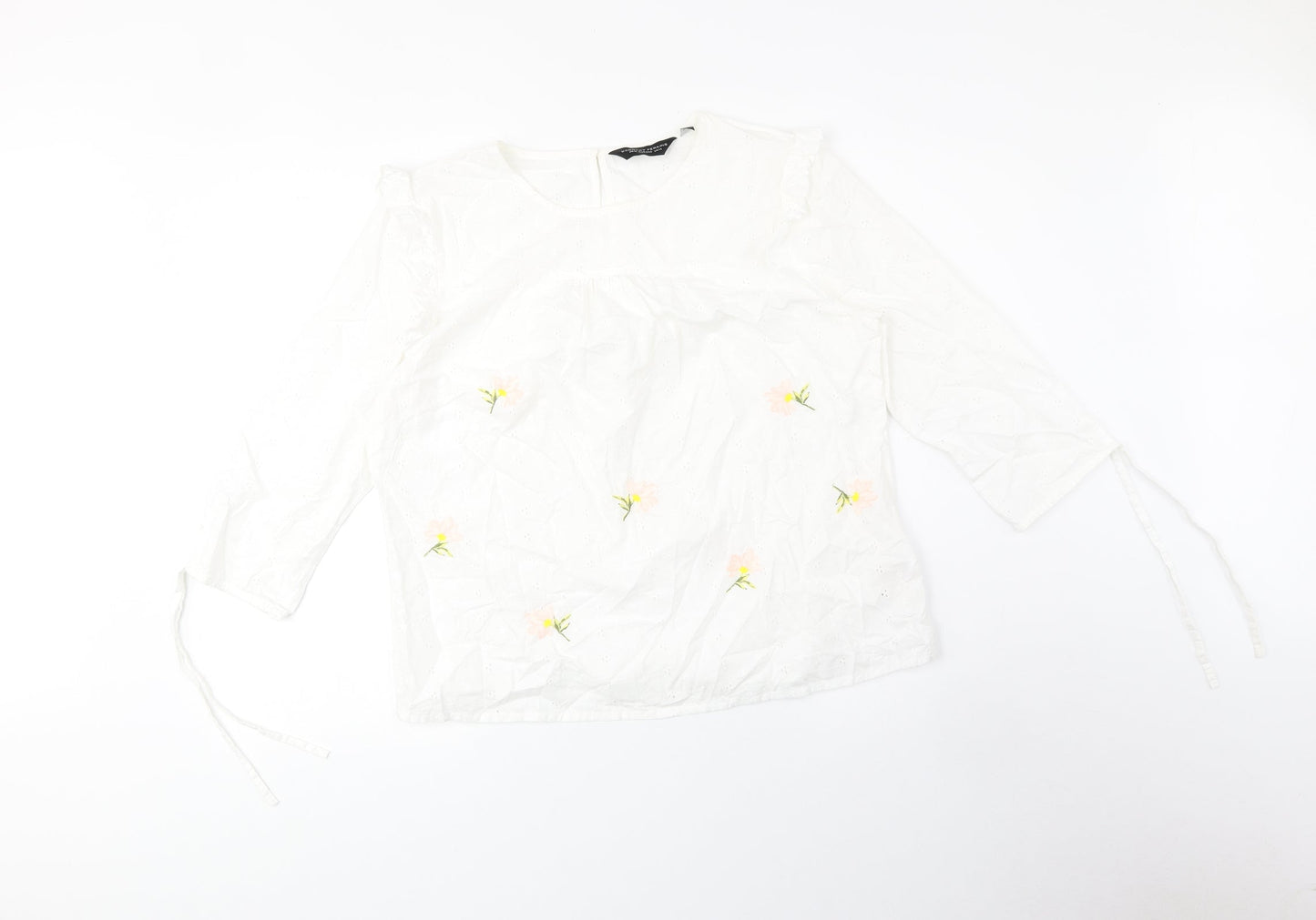 Womens UK Size 14 Dorothy Perkins White Basic Blouse