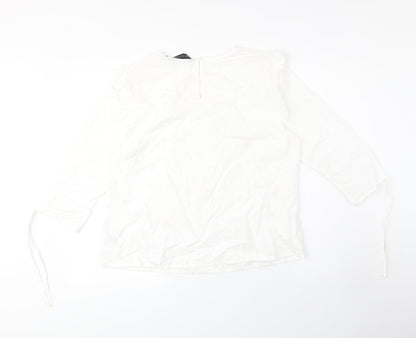 Womens UK Size 14 Dorothy Perkins White Basic Blouse