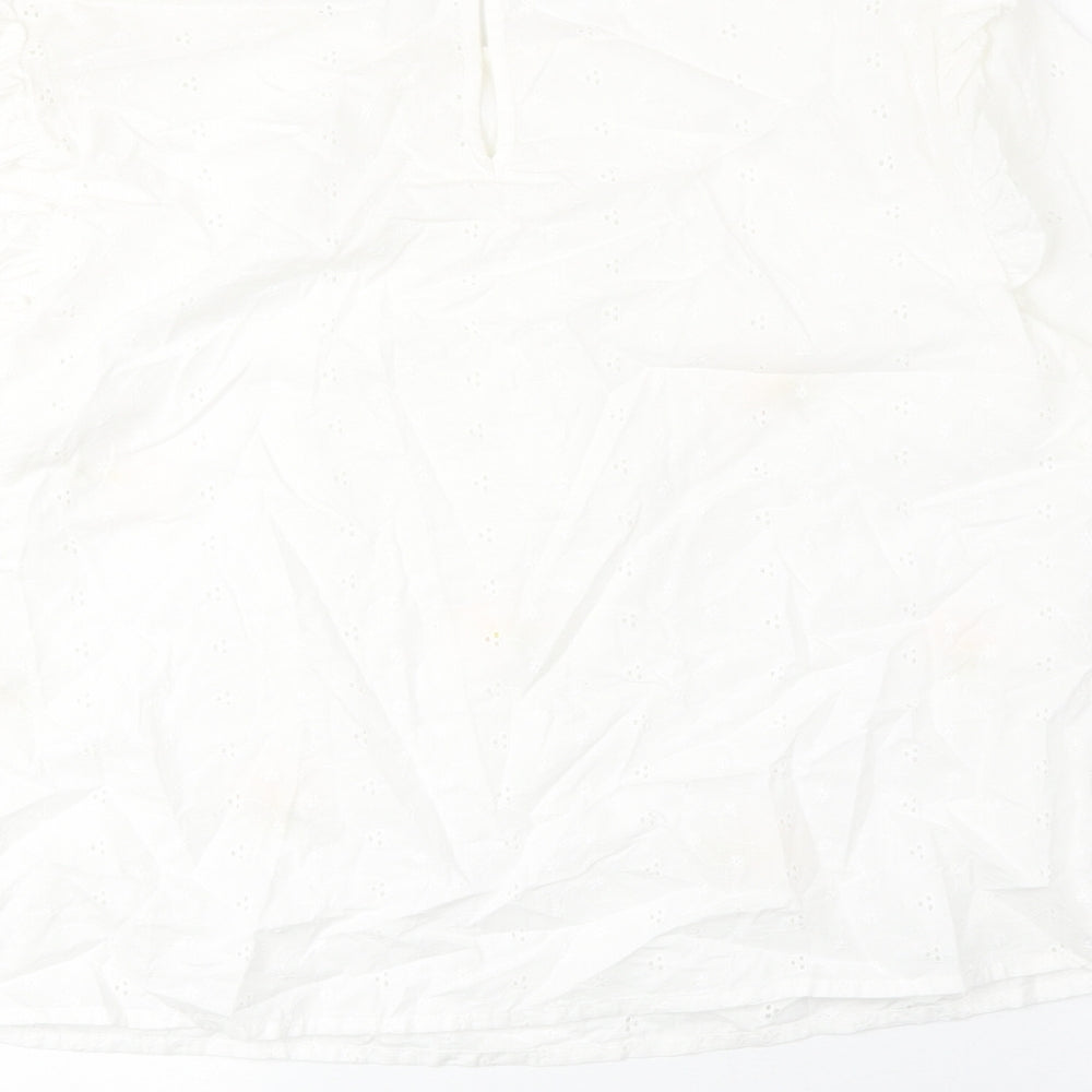 Womens UK Size 14 Dorothy Perkins White Basic Blouse