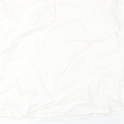 Womens UK Size 14 Dorothy Perkins White Basic Blouse