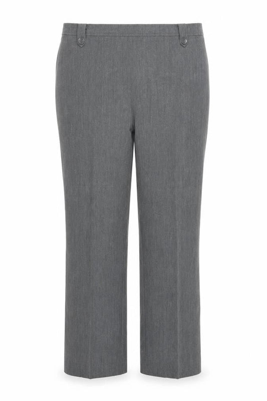 Bonmarché Womens Grey Polyester Trousers Size 18 Regular Zip