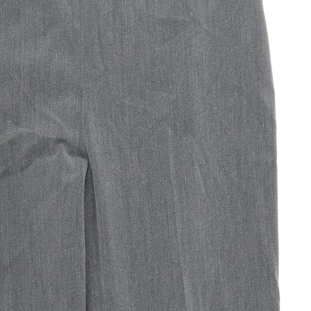 BM Womens Grey Polyester Trousers Size 18 Regular Zip