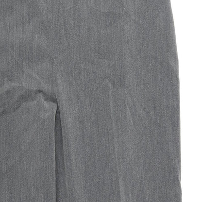 BM Womens Grey Polyester Trousers Size 18 Regular Zip