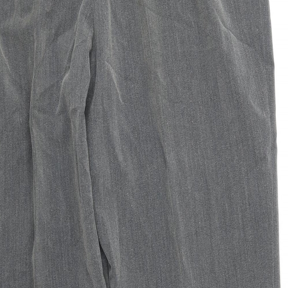 BM Womens Grey Polyester Trousers Size 18 Regular Zip
