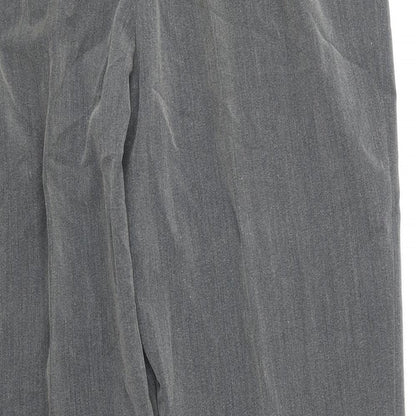 BM Womens Grey Polyester Trousers Size 18 Regular Zip
