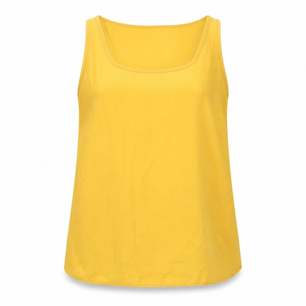 Womens UK Size 12 Primark Yellow Basic Tank