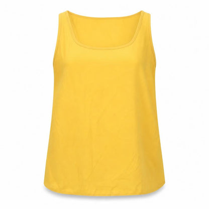 Womens UK Size 12 Primark Yellow Basic Tank