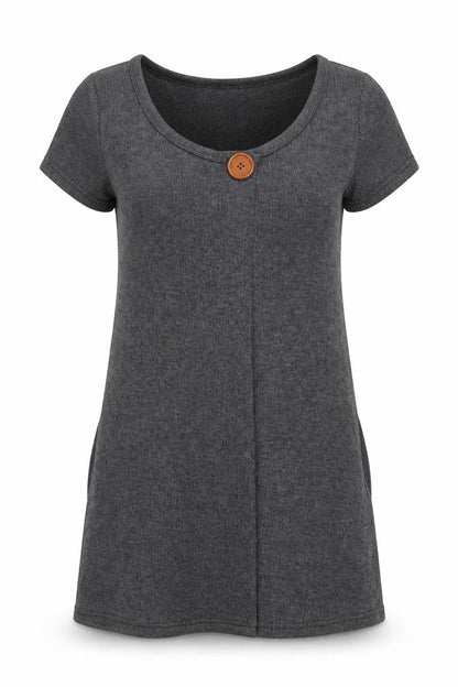 Apricot Womens Black Polyester A-Line Size 12 Scoop Neck Pullover