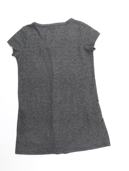 Apricot Womens Black Polyester A-Line Size 12 Scoop Neck Pullover