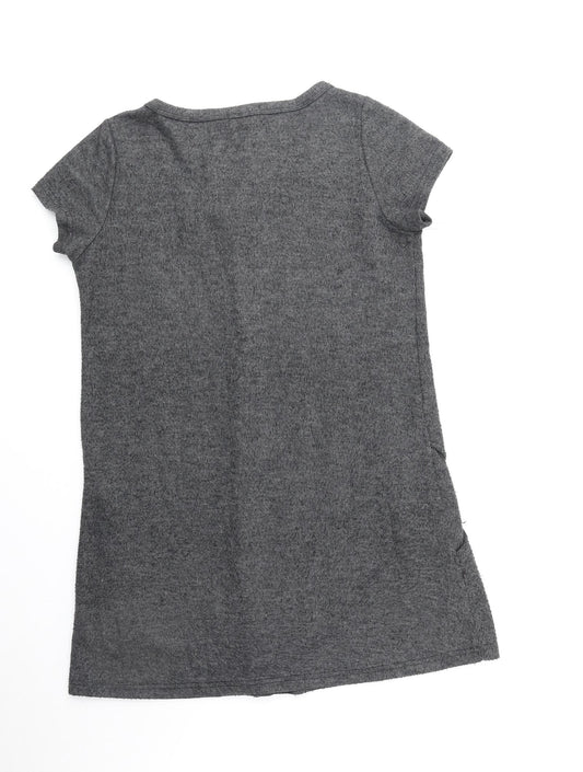 Apricot Womens Black Polyester A-Line Size 12 Scoop Neck Pullover