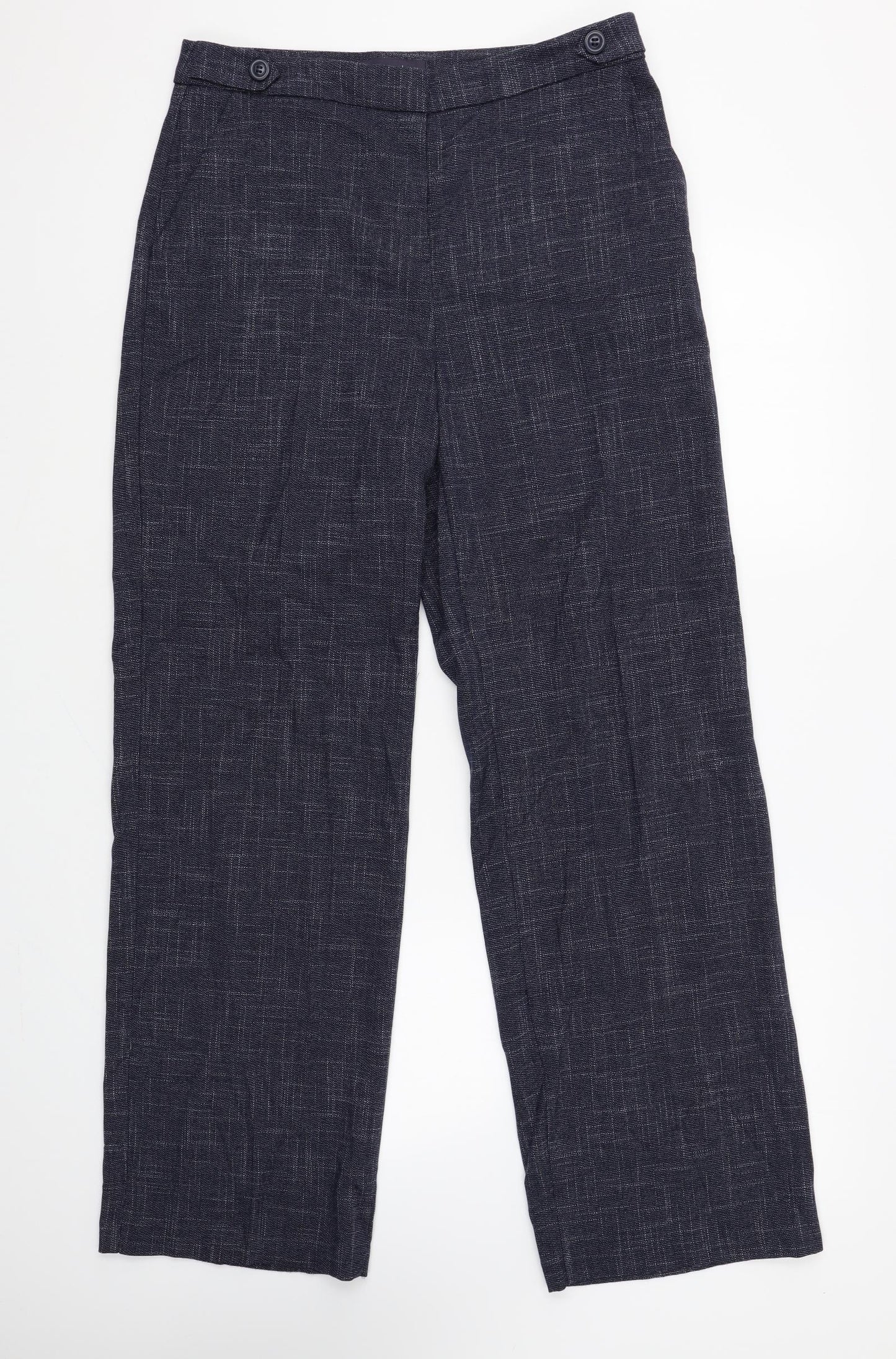 Womens UK Size 10 Marks and Spencer Regular Fit  Blue Trousers