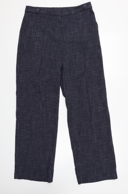 Womens UK Size 10 Marks and Spencer Regular Fit  Blue Trousers
