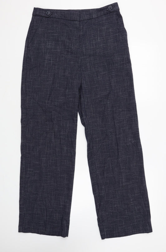 Womens UK Size 10 Marks and Spencer Regular Fit  Blue Trousers