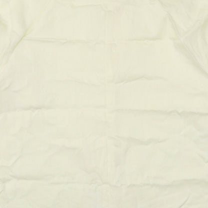 The Collar Company Mens Yellow Cotton Button-Up Size S Collared Button