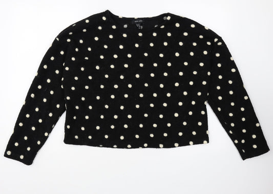 Womens UK Size M New Look Black Pullover Jumper